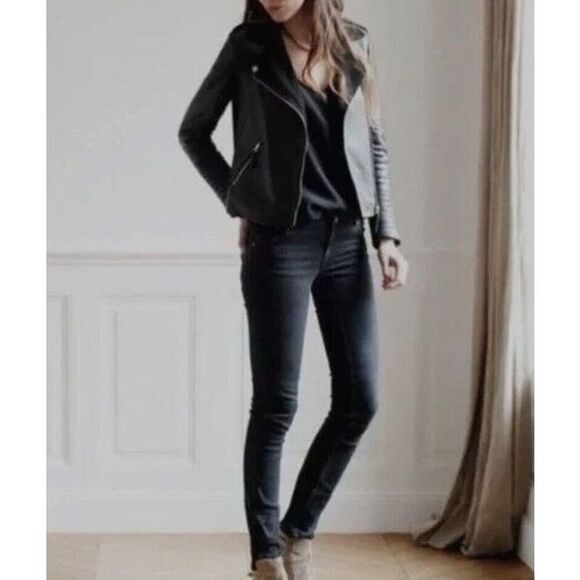 Sezane Skinny Mid Rise Jeans - Picture 1 of 8